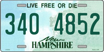 NH license plate 3404852