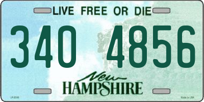 NH license plate 3404856