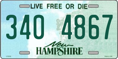 NH license plate 3404867