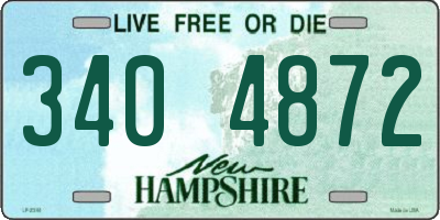 NH license plate 3404872