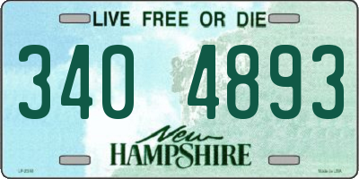 NH license plate 3404893