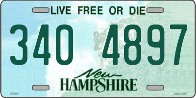 NH license plate 3404897