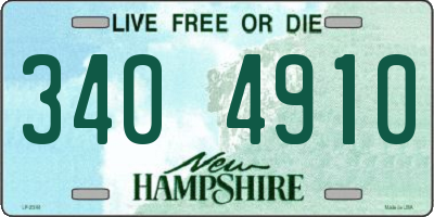 NH license plate 3404910