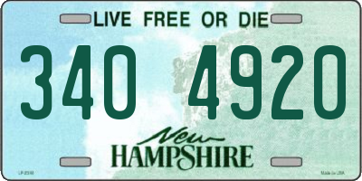 NH license plate 3404920