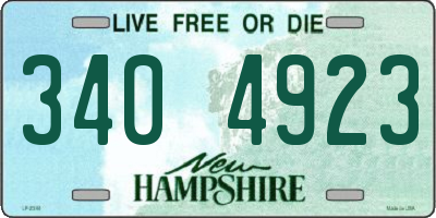 NH license plate 3404923
