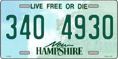 NH license plate 3404930