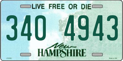 NH license plate 3404943