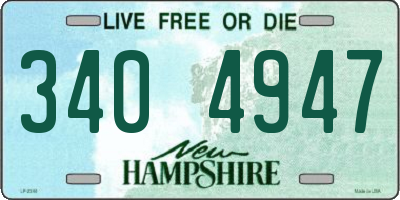 NH license plate 3404947