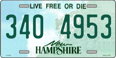 NH license plate 3404953