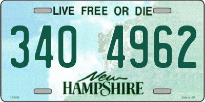 NH license plate 3404962