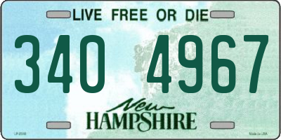 NH license plate 3404967