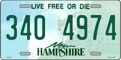 NH license plate 3404974