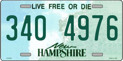 NH license plate 3404976