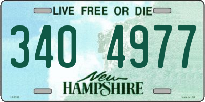 NH license plate 3404977