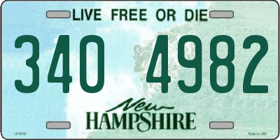 NH license plate 3404982