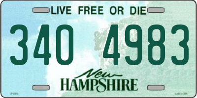 NH license plate 3404983