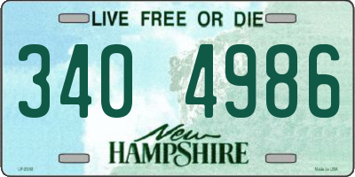 NH license plate 3404986