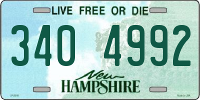 NH license plate 3404992