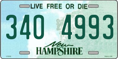 NH license plate 3404993