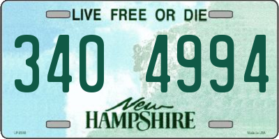 NH license plate 3404994