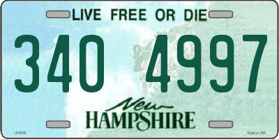 NH license plate 3404997