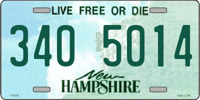 NH license plate 3405014