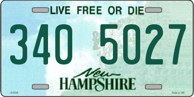 NH license plate 3405027