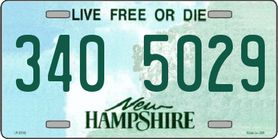 NH license plate 3405029