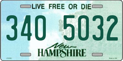 NH license plate 3405032