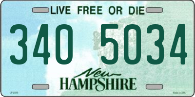 NH license plate 3405034