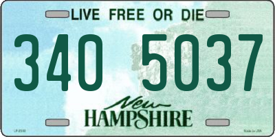 NH license plate 3405037