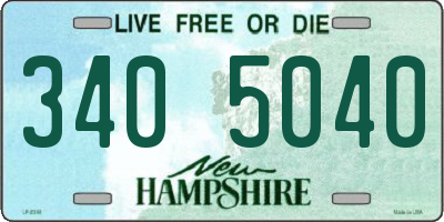 NH license plate 3405040