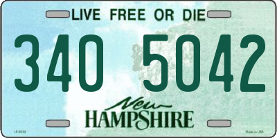 NH license plate 3405042