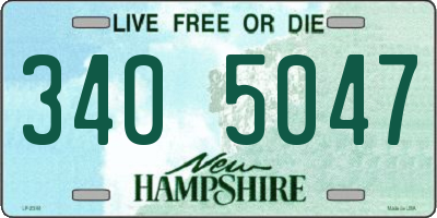 NH license plate 3405047