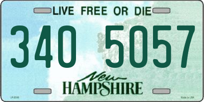 NH license plate 3405057