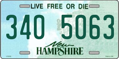NH license plate 3405063