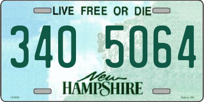 NH license plate 3405064