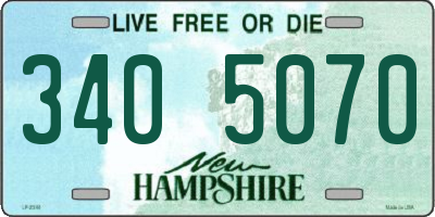 NH license plate 3405070