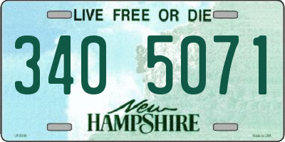 NH license plate 3405071