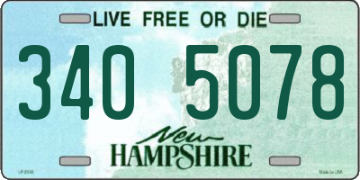 NH license plate 3405078