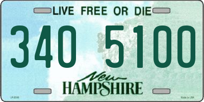 NH license plate 3405100