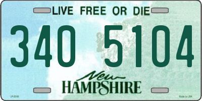 NH license plate 3405104