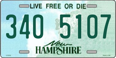 NH license plate 3405107