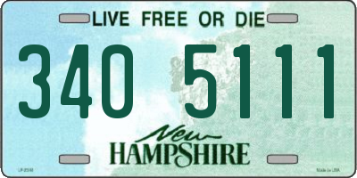 NH license plate 3405111