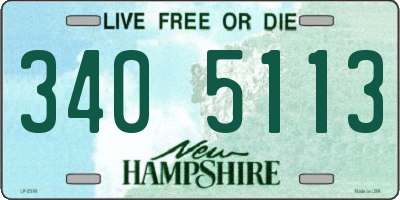 NH license plate 3405113