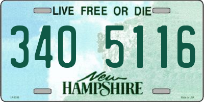 NH license plate 3405116