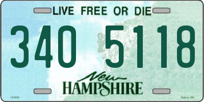 NH license plate 3405118