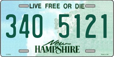 NH license plate 3405121