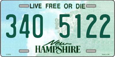 NH license plate 3405122