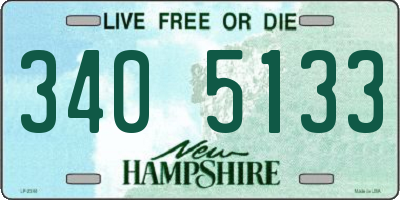 NH license plate 3405133